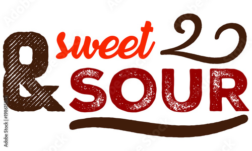 Sweet & Sour typography to compliment the food flavour
