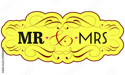 Mr & Mrs typography