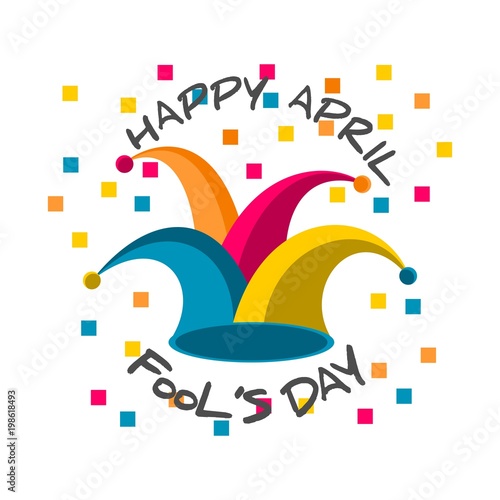 april fool's day ilustration vector