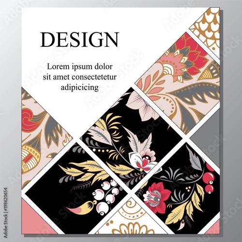 Stock vector art brochure template. layout design. corporate business report. mock up