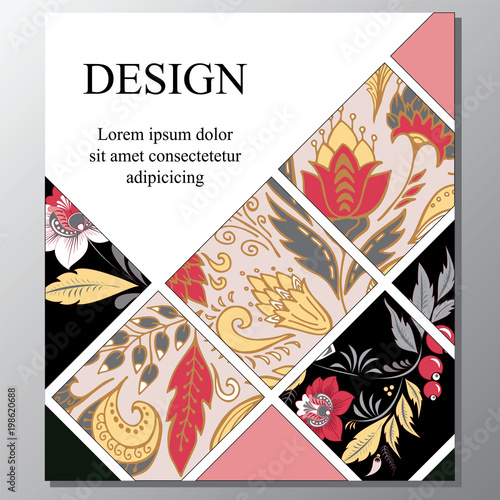 Stock vector art brochure template. layout design. corporate business report. mock up