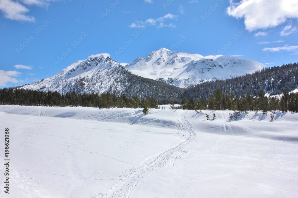 Parc Naziunal Svizzer, east side, winter landscape. Switzerland
