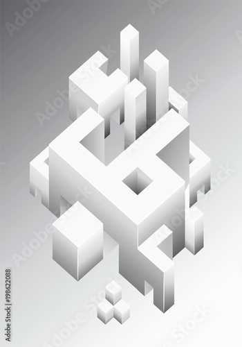 abstract geometric background with square