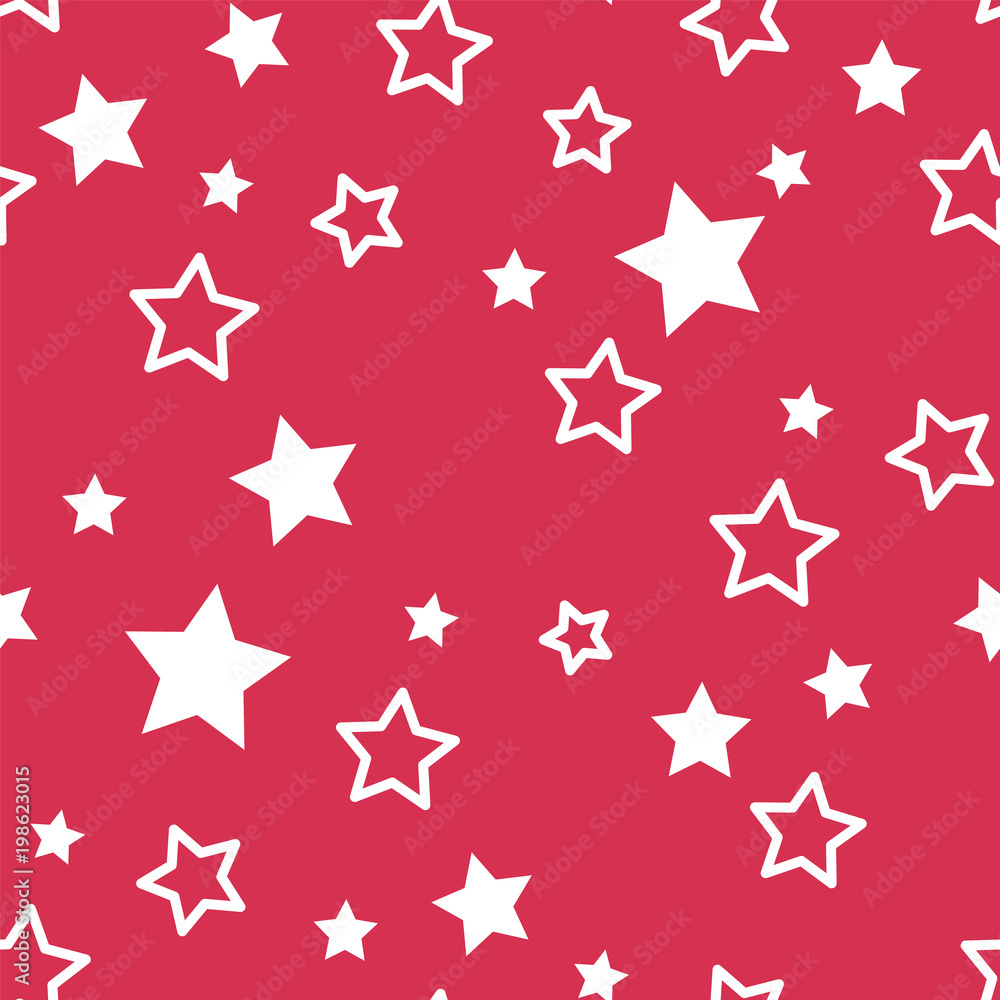 Star Pattern. Endless Vector Background.