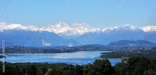 Varese Lake, Italy, Monte Rosa Mountain