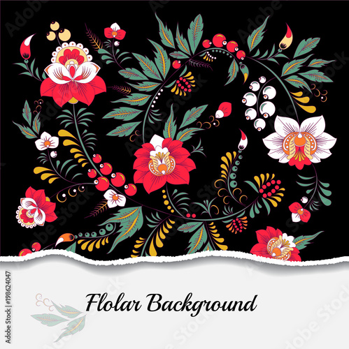 stock vecctor floral doodle cartoon bacground. template for cover