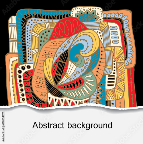 stock vecctor floral doodle cartoon bacground. template for cover