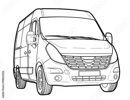 Modern minibus technical draw