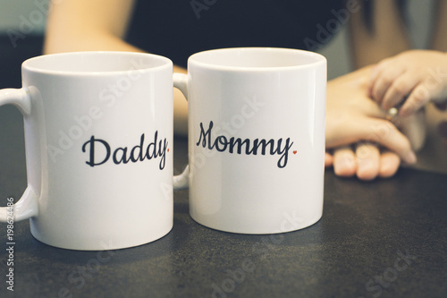 Mommy and Daddy cups photo