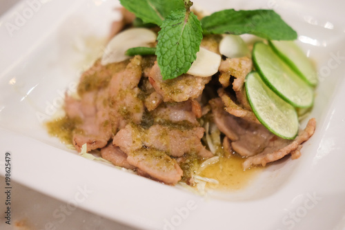Spicy pork with Lemongrass