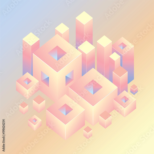abstract geometric background with square