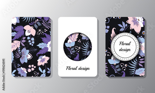 Stock vector art violet brochure template. layout design. corporate business report. mock up