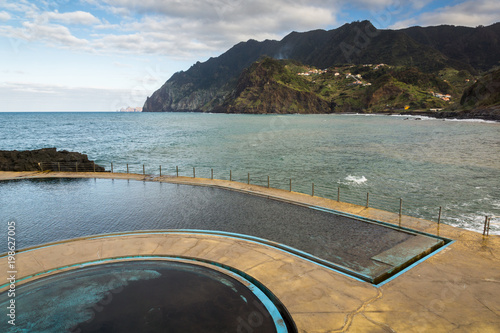Pools in Porto da Cruz on the Madeira island, Portugal