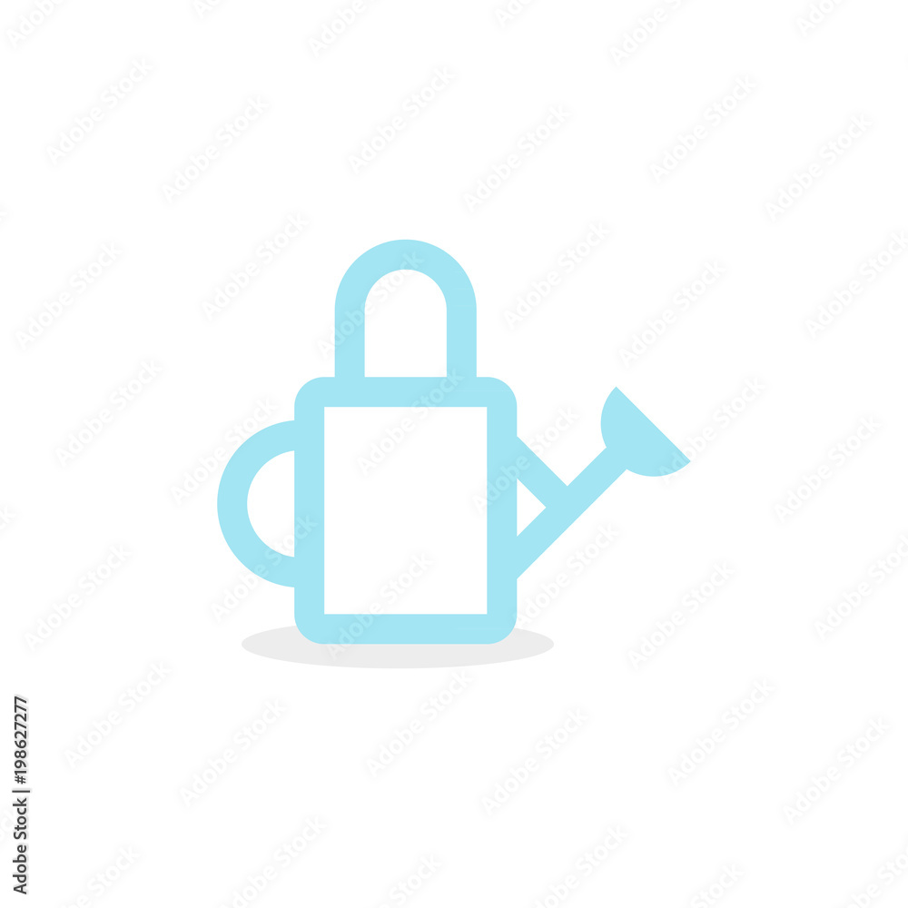 Watering can icon. Vector illustration, flat design Watering can icon. Vector illustration, flat design