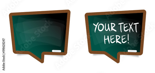 Bulle tableau noir d'école / Speech bubble blackboard