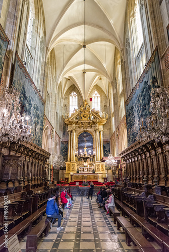 Interior of Wawel cathedral. Krakow - Poland