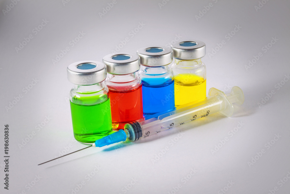 Medication and syringe Medication and syringe