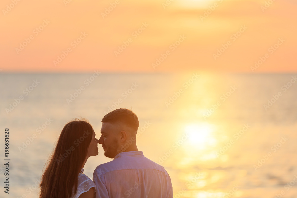 Couple people or tourist from europe with happy and relax time on the tropical beach