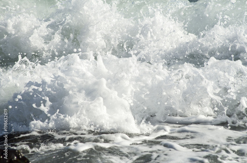Foam and drops of breaking sea waves Black Sea © isabela66