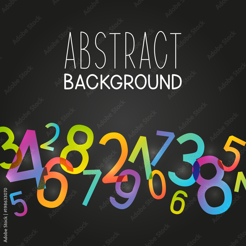Abstract background with color numbers
