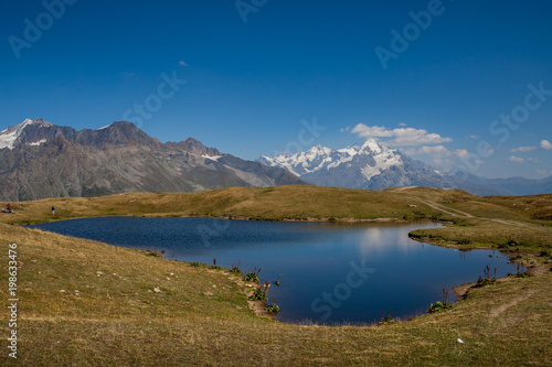 Fototapeta Naklejka Na Ścianę i Meble -  Koruldi Lake near Mestia in Upper Svaneti region, Georgia