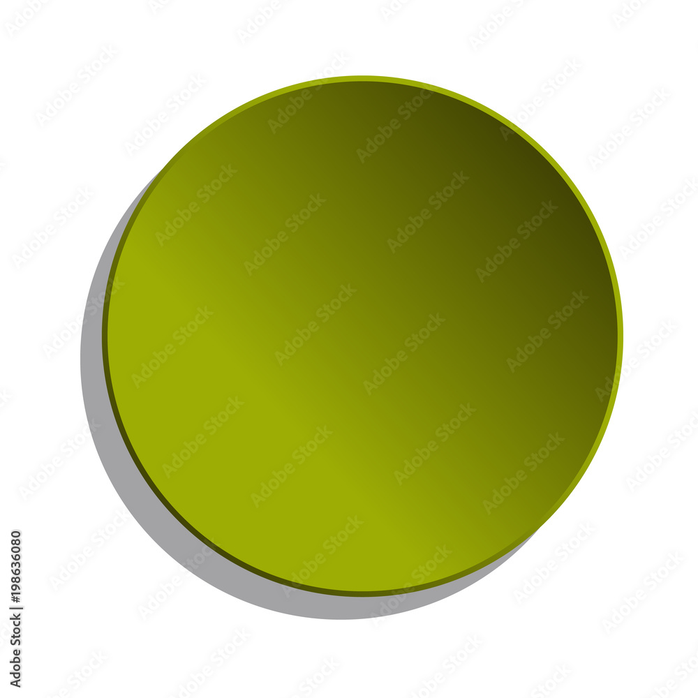 Green Button On White Background - Vector Illustration - Isolated On White Background Green Button On White Background - Vector Illustration - Isolated On White Background