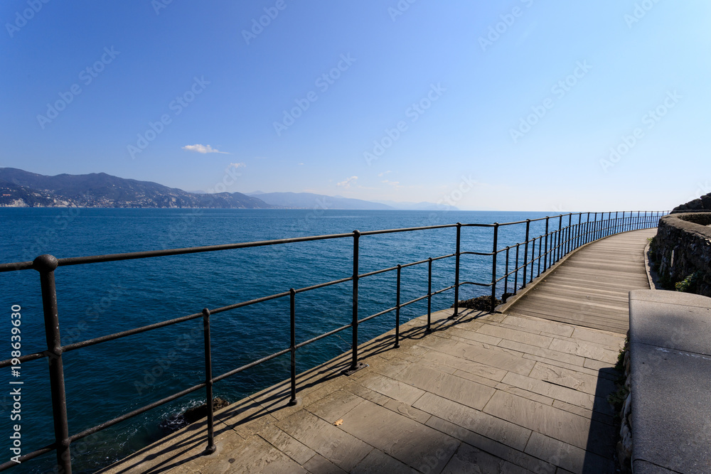 Fototapeta premium percorso pedonale tra Portofino e Santa Margherita Ligure