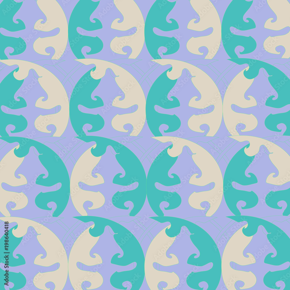 Beige and aquamarine pattern, abstract background