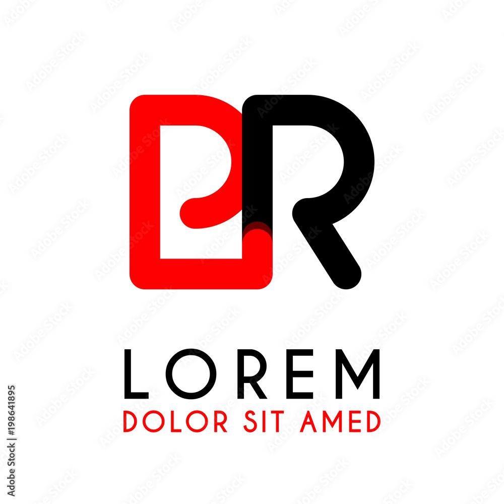 initial Letter PR with red Black and has rounded corners initial Letter PR with red Black and has rounded corners