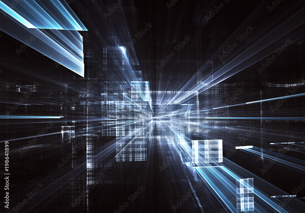 Fractal art - computer image, technological background Fractal art - computer image, technological background