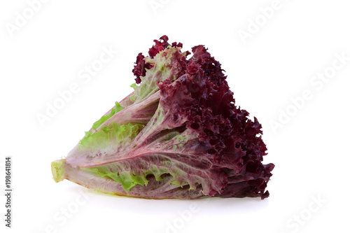 Fototapete red coral salad isolated on the white background .
