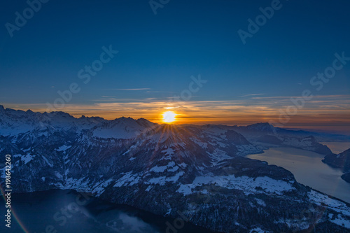 Sonnenuntergang auf dem Fronalpstock
