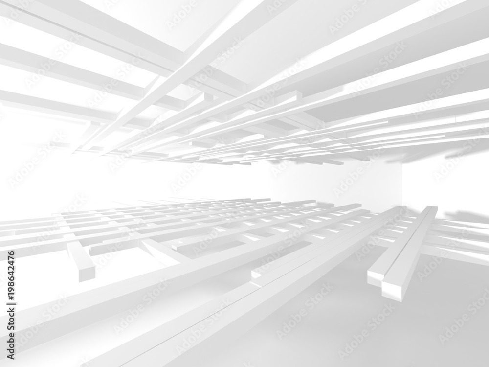Futuristic White Architecture Design Background Futuristic White Architecture Design Background