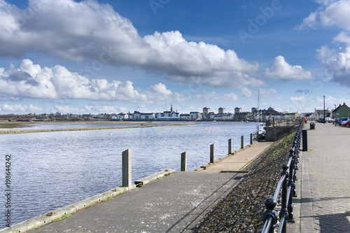 irvine Town from the harbour Scotland photo