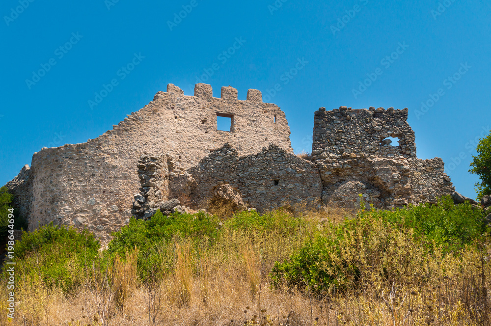 The Venetian castle of Palaiochora in Kythera island in Greece