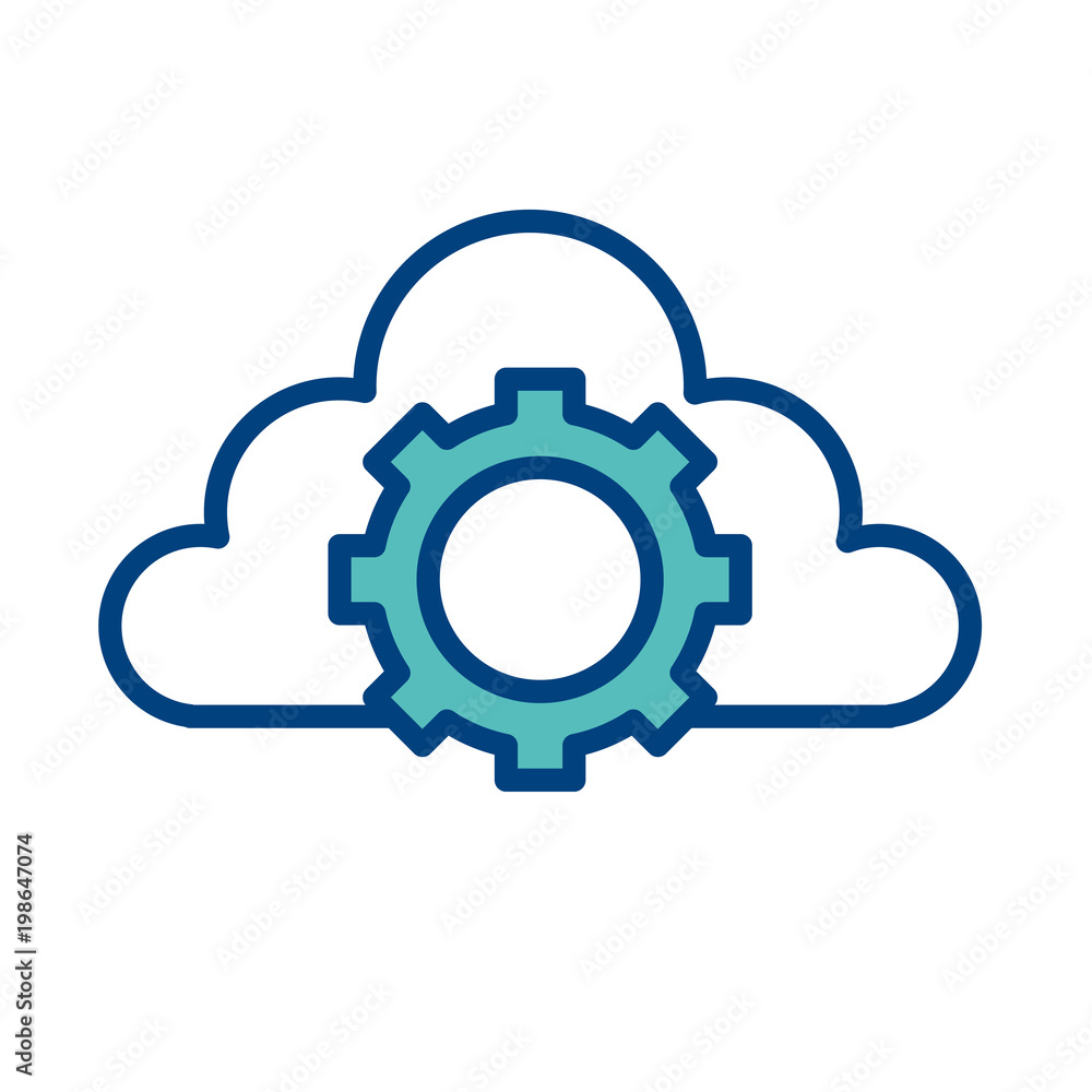 cloud storage technology gear cogwheel cloud storage technology gear cogwheel