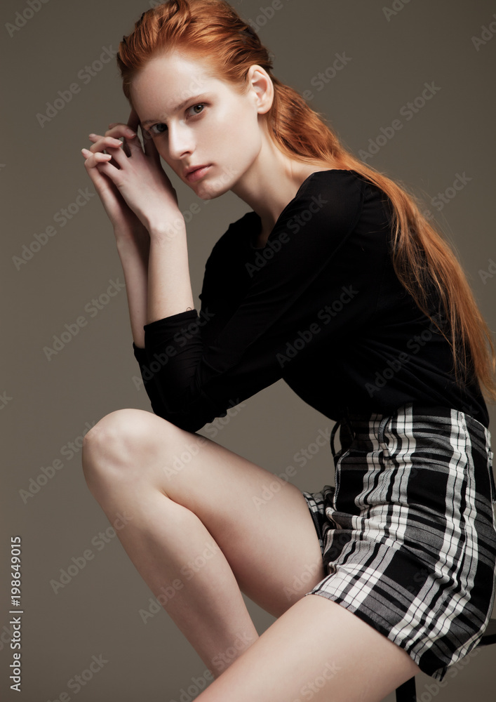 Model test with young beautiful fashion model Model test with young beautiful fashion model