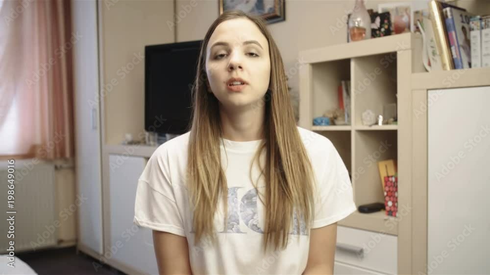Young Social Vlogger Talking to Followers 4K Young Social Vlogger Talking to Followers 4K