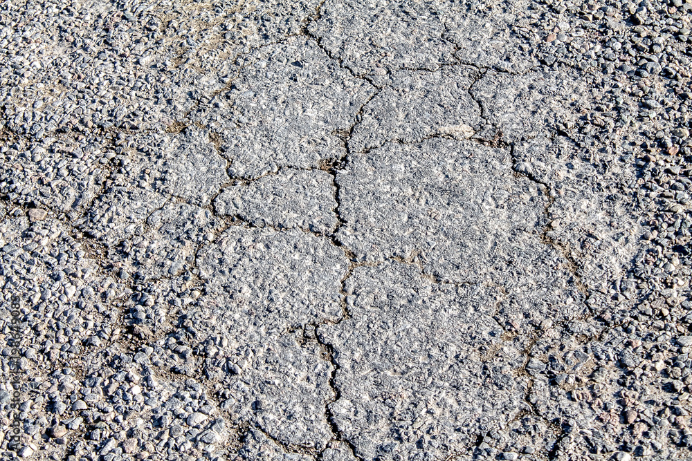 Cracks on the asphalt as background Cracks on the asphalt as background