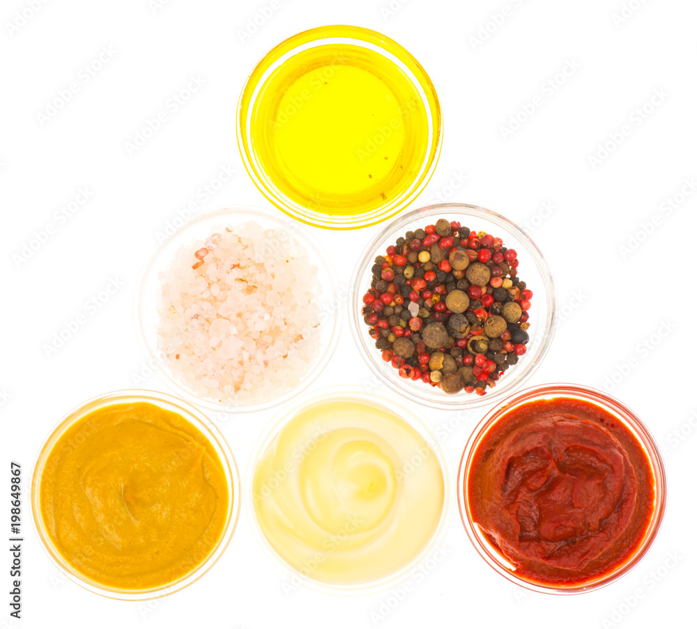 Popular sauces and spices for cooking