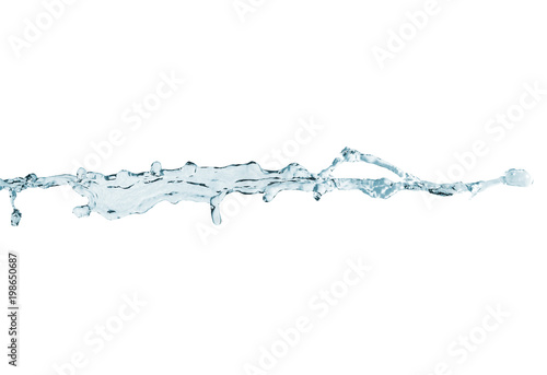 water flow on white background