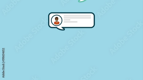chat bubbles people sending messages animation hd