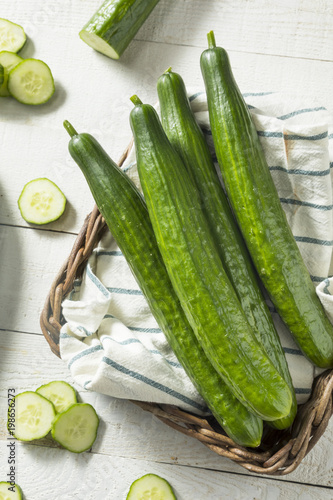 Healthy Organic Green English Cucumbers