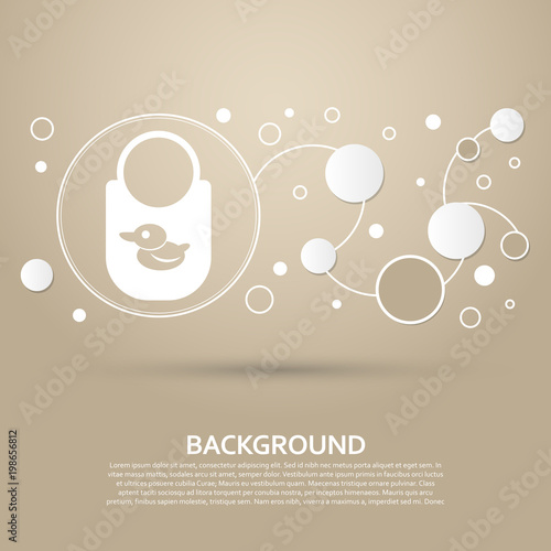 Kitchen apron protective garment flat icon on a brown background with elegant style and modern design infographic. Vector