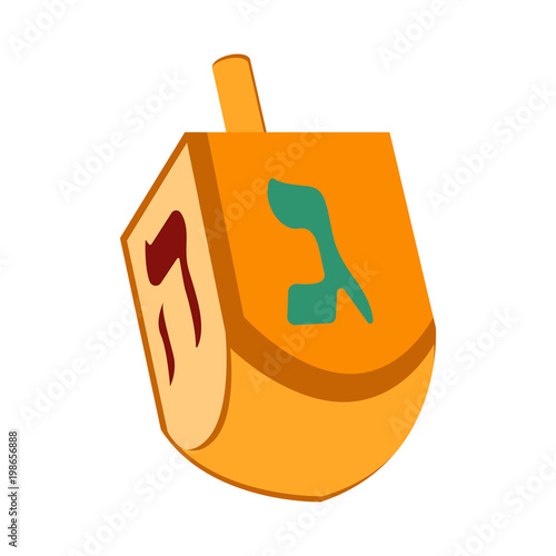 Jewish dreidel icon