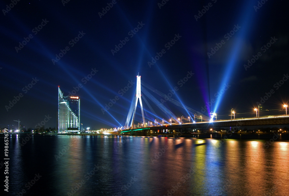 Fototapeta premium Panoramic view of Riga city, the capital of Latvia