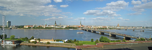 Panoramic view of Riga city, the capital of Latvia © Ikars Kublins