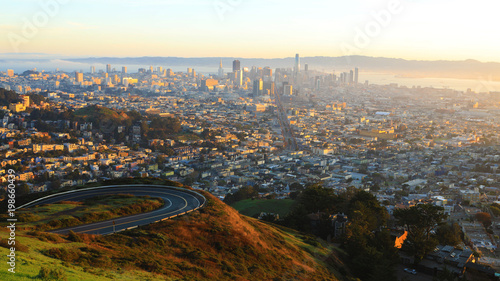 Photography San Francisco, California skyline at sunrise