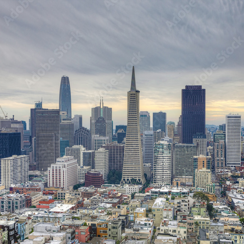 Square format of San Francisco, California city center