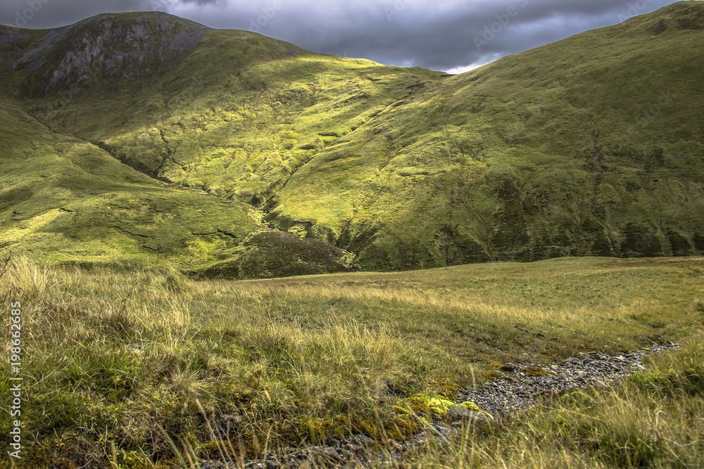 Fototapeta premium Scotland landscape. Cairngorm Mountains, Aberdeenshire. Royal Deeside between Ballater and Braemar.